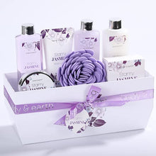 Load image into Gallery viewer, Bath Gift Set for Women - Luxurious 8 Pcs Bath Set with Jasmine Scented, Includes Bubble Bath, Shower Gel, Milk Lotion & Butter and More, Perfect Women Gifts
