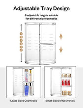 Load image into Gallery viewer, Rotating Makeup Organizer - Anjou 360-degree Rotatable DIY Skincare Organizers Large Capacity Cosmetic Holder Storage with 4 Layers Trays for Countertop, Dresser Room, Bathroom, Vanity