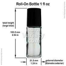 Load image into Gallery viewer, 72-PIECE 1 OZ 30 ML ROLL ON PLAIN EMPTY REFILLABLE GLASS BOTTLE (Perfume Fragrance Cologne Essential Oil)