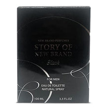 Load image into Gallery viewer, New Brand Story of New Brand Black 3.3 Oz Eau De Toilette Spray | Fragrance for Men