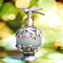 Load image into Gallery viewer, Waltz&F Dragonfly Jeweled Vintage Perfume Bottle Empty Refillable Essential Oil Bottle 25ml (purple)