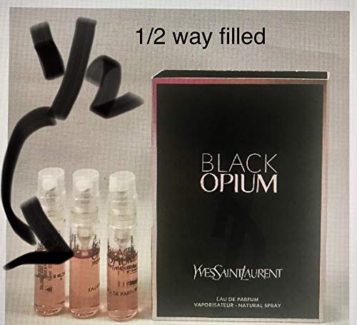 3 Yves Saint Laurent Ysl Black Opium EDP 0.04 Oz/1.2ml Women Spray Sample Travel Vial