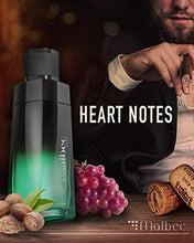 Load image into Gallery viewer, Malbec Vert Eau De Toilette by O Boticario | Made with French Oak Barrel-Aged Red Wine Alcohol | Woody Fresh Perfume for Men (3.4 fl oz)