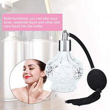 Load image into Gallery viewer, Glass Refillable Vintage Perfume Bottle with Black Bulb & Tassel Atomizer Sprayer - 2.70oz/80ml