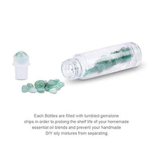 Load image into Gallery viewer, Gemstone Essential Oils Bottles10pcs Natural Gemstones Essential Oil Roller Bottles 10ml Perfume Sample Vials with Crystal Stone Roller Balls & Healing Crystal Chips Inside