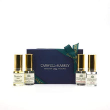 Load image into Gallery viewer, Caswell-Massey Eau De Toilette Sampler Gift Set - Travel Size NYBG Floral Fragrances in Honeysuckle, Gardenia, Lilac and Rose Scents, 15 ml Each (Set of 4)