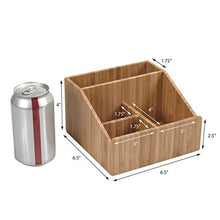 Load image into Gallery viewer, Bamboo Makeup Organizer Cosmetics Caddy Holder for Lipsticks, Nail Polish, Palettes, Concealer, Brushes, Perfumes, Lotions, and other Toiletries