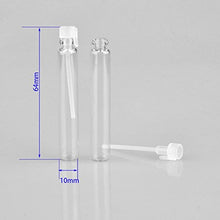 Load image into Gallery viewer, Enslz 3ml 100Pcs Mini Sample Cute Glass Travel Oil Perfume Bottle with Drop& Spray Empty Sample Bottle for Essential Oils Aromatherapy (3ml)