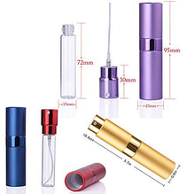 Load image into Gallery viewer, 8ml Refillable Perfume Bottle Perfume Atomizer Easy to Carry on Travel Atomizer Empty Bottle Portable Perfume Spray Bottle No Cap Rotating Nozzle(7 Multicolor) (7 Color Combinations)