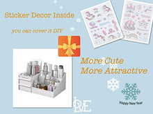 Load image into Gallery viewer, Makeup Organizer With Drawers ?Çö Countertop Organizer for Cosmetics, Vanity Holder for Lipstick, Brushes, Lotions, Eyeshadow, Nail Polish and Jewelry (White)