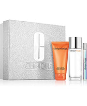 Load image into Gallery viewer, Clinique Perfectly Happy Gift Set Perfume Spray 1.7oz, Body Cream 2.5oz & Rollerball .2oz