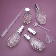 Load image into Gallery viewer, YU FENG 12pcs Empty Engraved Glass Perfume Atomizer Bottles with Funnels Pipettes Dispensers,Refillable Spray Perfume Bottles