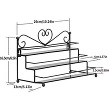 Load image into Gallery viewer, Dazone Mounted 3 Tier Metal Shelf Nail Polish Wall Rack Essential Oils Perfume Organizer (Black)