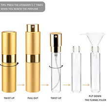 Load image into Gallery viewer, 8ml Refillable Perfume Bottle Perfume Atomizer Easy to Carry on Travel Atomizer Empty Bottle Portable Perfume Spray Bottle No Cap Rotating Nozzle(7 Multicolor) (7 Color Combinations)