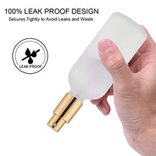 Load image into Gallery viewer, Glass Spray Bottle 3.4oz, Empty Frosted Perfume Atomizer, Fine Mist Spray,Gold Sprayer (6 PACK)