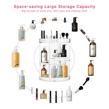 Load image into Gallery viewer, 360 Rotating Makeup Organizers and Storage, COOLBEAR Spinning Cosmetic Display Case with 6 Adjustable Layers for Bathroom Vanity Countertop, Fits Perfume Cream Skincare and More, Clear Acrylic