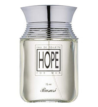 Load image into Gallery viewer, Hope for Men EDP - Eau De Parfum 75 ML (2.5 oz) | Middle East Fragrance | Seamless Fusion of Spices, Musk, & Woods | Evokes Success, Energy, Optimism & HOPE | by RASASI Perfumes