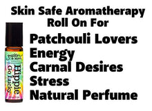Load image into Gallery viewer, Hippie Go Lucky 2 Pack | Patchouli Roll-on and Spray Perfume/Cologne | Natural Patchouli and Grapefruit Aromatherapy Combo Pack for Relaxation, Meditation, and Positive Vibes