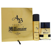 Load image into Gallery viewer, AB Spirit Millionaire by Lomani for Men - 2 Pc Gift Set 3.4oz EDT Spray, 6.8oz Deodorant Spray