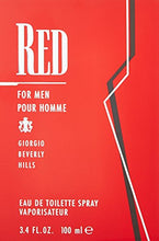 Load image into Gallery viewer, Red By GIORGIO BEVERLY HILLS FOR MEN 3.4 oz Eau De Toilette Spray