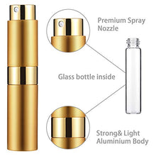Load image into Gallery viewer, 7 Pieces 8 ml Perfume Atomizer Bottle Travel Mini Refillable Atomizer Empty Perfume Spray Bottle with 4 Pieces Perfume Dispenser Pump and 3 Pieces Funnels