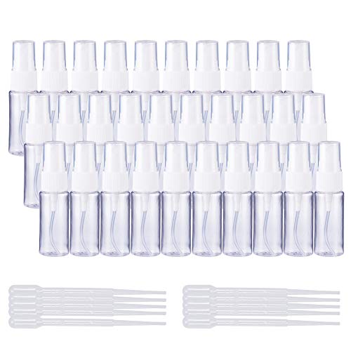 10 Pcs Spray Bottles, 100ml Clear Empty Mini Mister Spray Bottles,  Refillable Container Pocket Size Sprayer Set, Essential Oils Travel  Cleaning Solution Makeup Bottles