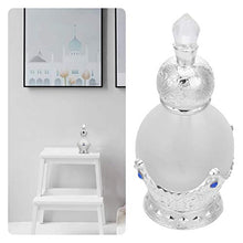 Load image into Gallery viewer, IMIKEYA Crystal Empty Perfume Bottle 15ML Refillable Essential Oil Dropper Bottle Decorative Glass Dropper Bottle for Home Travel Gift Silver