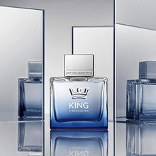 Load image into Gallery viewer, Antonio Banderas Perfumes - King of Seduction - Eau de Toilette Spray for Men, Masculine, Intense and Energetic Fragrance with Bergamot and Apple - 3.4 Fl Oz