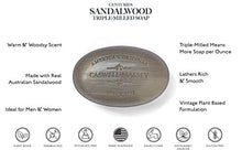 Load image into Gallery viewer, Caswell-Massey Triple Milled Luxury Bath Soap Centuries Sandalwood Gift Set - Famed Fragrance - 5.8 Ounces Each, 3 Bars