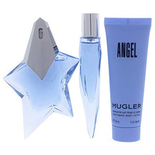 Load image into Gallery viewer, Thierry Mugler Angel Women 0.85oz EDP Spray, 0.33oz Purse Spray, 1.7oz Body Lotion 3 Pc Gift Set
