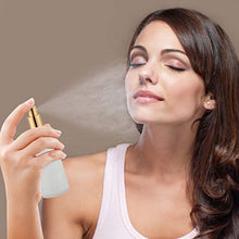 Load image into Gallery viewer, Glass Spray Bottle 3.4oz, Empty Frosted Perfume Atomizer, Fine Mist Spray,Gold Sprayer (6 PACK)