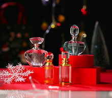 Load image into Gallery viewer, KECHU Delicate Green Empty Crystal Perfume Bottle Refillable Glass 3ml Transparent Green Decor
