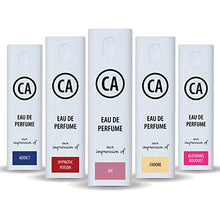 Load image into Gallery viewer, CA Perfume Designer Perfume Discovery Set For Women Impression of (Blooming Bouquet + Jadore + Addict + Hypnotic Poison + Joy) Fragrance Body Oils Travel Size Perfume Spray (0.3 Fl Oz/10 ml) x5