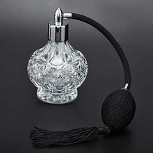 Load image into Gallery viewer, Glass Refillable Vintage Perfume Bottle with Black Bulb & Tassel Atomizer Sprayer - 2.70oz/80ml