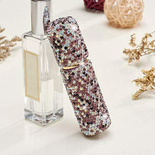 Load image into Gallery viewer, XianghuangTechnology Portable Mini Refillable Perfume Scent Atomizer- Shiny Diamonds Empty Spray Bottle for Traveling and Outgoing of 10ml (Purple)