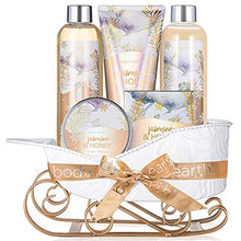 Load image into Gallery viewer, Bath and Body Set - Body & Earth Women Gifts Spa Set with Jasmine & Honey Scent, Includes Bubble Bath, Shower Gel, Body Lotion and Hand Cream. Perfect Valentine's Day Gift Basket for Women