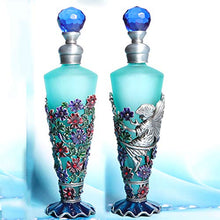 Load image into Gallery viewer, Waltz&F Jeweled Slim Vintage Perfume Bottle Empty Refillable Essential Oil Bottle Frosted Glass Bottle25ml (angel2)