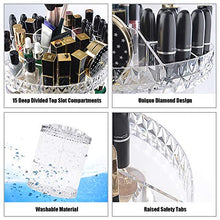 Load image into Gallery viewer, InnSweet 360 Rotating Makeup Organizer, Adjustable Cosmetic Storage Display Case with 8 Layers, Large Capacity Cosmetic Shelf, Acrylic Transparent