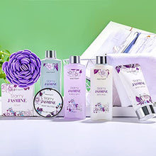 Load image into Gallery viewer, Bath Gift Set for Women - Luxurious 8 Pcs Bath Set with Jasmine Scented, Includes Bubble Bath, Shower Gel, Milk Lotion & Butter and More, Perfect Women Gifts