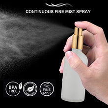 Load image into Gallery viewer, Glass Spray Bottle 3.4oz, Empty Frosted Perfume Atomizer, Fine Mist Spray,Gold Sprayer (6 PACK)