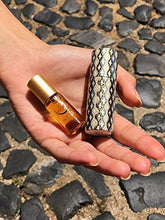 Load image into Gallery viewer, ONYX Hand Crafted Gemstone Roll-On Perfume Oil By The Sage Lifestyle (1/8 Oz) - Travel Perfume, Vegan Perfume Oil - Feel Subtle Hint of Oakmoss, Vanilla Nectar, Tunisian Amber & Sheer Musk