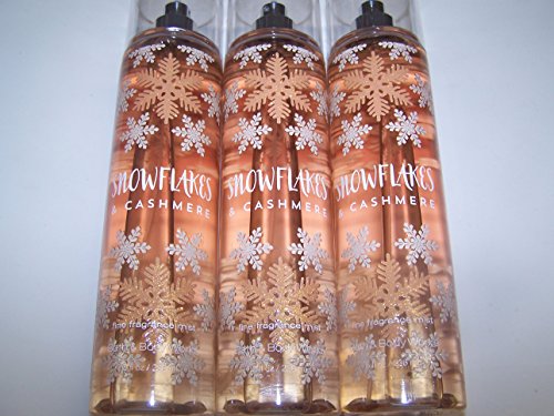 Lot of 3 Bath & Body Works Snowflakes & Cashmere Fine Fragrance