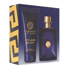 Load image into Gallery viewer, Versace Dylan Blue 2 Piece Gift Set For Men (3.4 Eau Di Toilette Spray/3.4 Eau Di Perfume Spray Bath & Shower Gel)
