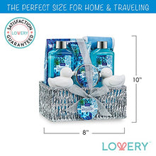 Load image into Gallery viewer, Father's Day Spa Gift Basket in Heavenly Ocean Bliss Scent - 9 Piece Bath & Body Set - Shower Gel, Bubble Bath, Salts, Lotions & more! Great Wedding, Anniversary, Birthday & Graduation Gift for Women