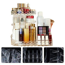 Load image into Gallery viewer, Organizer Box Adjustable 360 Degree Rotating Makeup Organizer Tray Cosmetics Carousel Storage Rack Fits Toner, Creams, Perfumes, Lipsticks