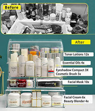 Load image into Gallery viewer, Cosmetics Organizer, Large Acrylic Storage Organizers and Makeup with Lid Cosmetic Storage Drawers, Dust Water Proof Skincare Box for Bathroom Counter Dresser, Brush Lipstick Perfume, High Transparent