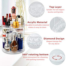 Load image into Gallery viewer, Makeup Organizer, 360 Rotating Makeup Organizer, 7 Adjustable Layers Large Capacity Cosmetics Organizer, Multi Function AcrylicTransparent Make up Organizer, for Bedroom and Dressing Table Organizer