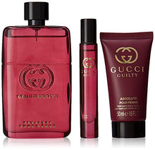 Load image into Gallery viewer, Gucci Guilty Absolute for Women 3 Piece Set (3.0 Ounce Eau De Perfume Spray + 1.7 Ounce Perfume Body Lotion + 0.25 Eau De Perfume Rollerball)