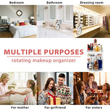 Load image into Gallery viewer, Makeup Organizer, 360 Rotating Makeup Organizer, 7 Adjustable Layers Large Capacity Cosmetics Organizer, Multi Function AcrylicTransparent Make up Organizer, for Bedroom and Dressing Table Organizer