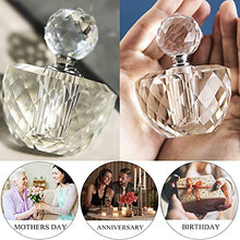 Load image into Gallery viewer, H&D HYALINE & DORA 8ML Vintage Crystal Perfume Bottles,Clear Carved Crystal Empty Bottle,Gift for Lady